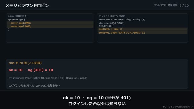 ステートレスと水平スケール の動画のワンシーン
