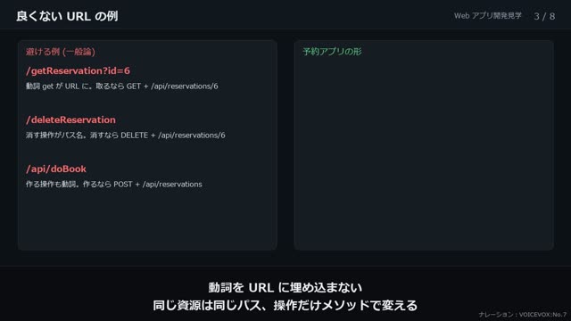 REST API の設計 の動画のワンシーン